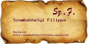 Szombathelyi Filippa névjegykártya